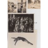 BERLIN OLYMPICS 1936 Collection of eleven photographs including British diver Jean Gilbert one