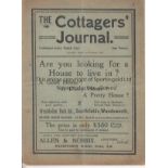 FULHAM - GLOSSOP 1909 Fulham home programme v Glossop, 11/9/1909, Fulham won the Division 2 game 2-