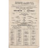 DARLINGTON Single sheet programme Darlington v Southport 31st August 1946. Horizontal fold. No