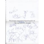 SHEF WED 1991 White fold over card signed by 15 Sheffield Wednesday players from the Rumbelows