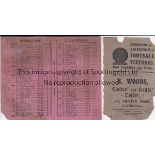 EVERTON / LIVERPOOL 1924-25 Everton fixture card 1924-25 , also includes Liverpool fixtures for