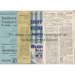 MANSFIELD A collection of 9 Mansfield Town away programmes all but one from the 1940's v Walsall,