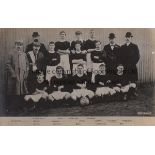 BARNSLEY Original postcard, black & white team group from 1904. Good