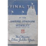 1935 FA CUP FINAL Official programme 1935 West Brom v Sheffield Wed fold and slight creasing to