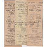 WEALDSTONE 48-9 Six Wealdstone home programmes, all 48-9, friendly v Boldmere St Michaels, 4 x