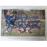 ENGLAND AUTOGRAPHS Three large 16" X 12" signed photographs. 1966 World Cup squad at the training