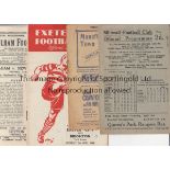 1947/48 E-M A collection of 8 programmes from the 1947/48 season Exeter City v Brighton , Fulham v