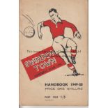 SWINDON TOWN Handbook for 1949/50 season. Generally good