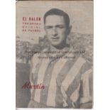 WORLD CUP 54 Official programme Spain v Turkey, 1954 World Cup Qualifier in Madrid, 6/1/54. Spain