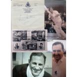 SPORTING MISCELLANY A collection of Boxing menus signed by Footballers, Cricketers etc plus photos/