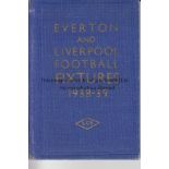 EVERTON / LIVERPOOL 1938-39 Everton / Liverpool fixture booklet, cloth covers, 1938-39 issued by