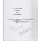 NOTTINGHAMSHIRE CCC AUTOGRAPHS A menu for the Trent Bridge Banqueting Suite for Nottinghamshire v