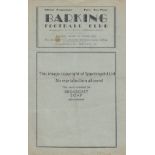 BARKING - LONDON TRANSPORT 46 Barking home programme v London Transport, 7/9/46, FA Cup, slight