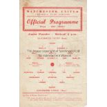 MANCHESTER UTD 1960 Single sheet Manchester United programme for Practice games, 13/8/60, Reds v