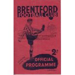 BRENTFORD - EVERTON 1938 Brentford home programme v Everton, 31/12/1938, Everton Championship