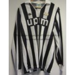 JUVENTUS Juventus long sleeved shirt, season 1991/92, number 6 and believed to have been worn by