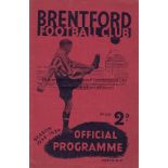 BRENTFORD - PRESTON 1939 Brentford home programme v Preston, 7/4/1939. Generally good