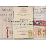 THEATRE & CONCERT PROGRAMMES & TICKETS Twenty five theatre programme / flyers with tickets from 1945