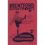 BRENTFORD - MIDDLESBROUGH 1938 Brentford home programme v Middlesbrough, 3/12/1938. Generally good