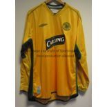 CELTIC - SUTTON Match worn Celtic shirt, worn by Chris Sutton v Hibernian, 2003/04, long sleeved