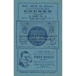 HUDDERSFIELD - MANCHESTER UTD 1927 Huddersfield Town home programme v Manchester United, 17/9/