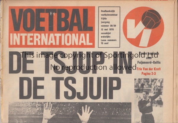 1970 EUROPEAN CUP FINAL Two Dutch publications covering Feyenoord's victory over Celtic in Milan.