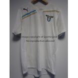 LAZIO Lazio pre-season game shirt, white with number 25 in blue on back , Lazio badge on left breast