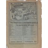 MILLWALL - SWINDON 1924-25 Millwall home programme v Swindon, 27/9/1924, Division 2 , tears around