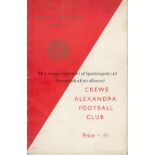 CREWE Handbook Crewe Alexandra 1950/51. Slight abrasion on inside page. Fair to generally good