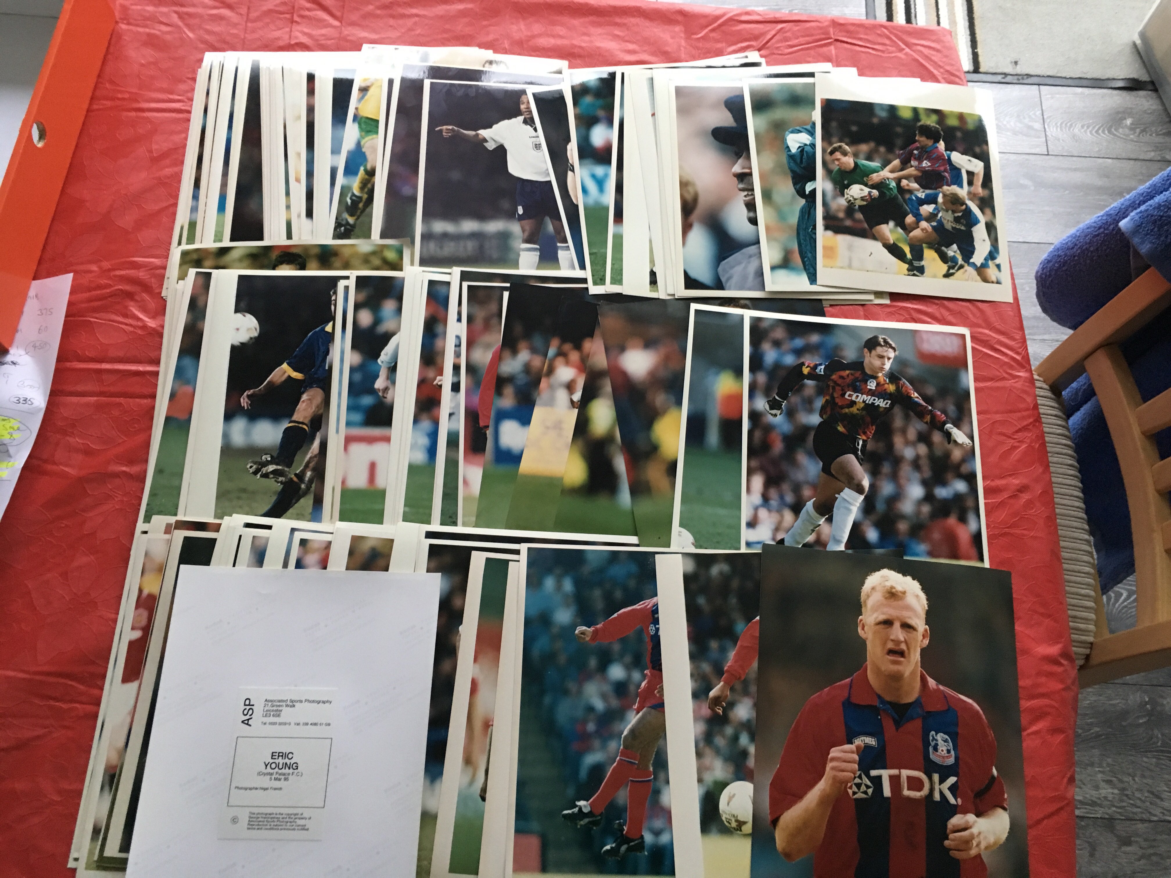 Football Press Photos: All 10 x 8 inch photos from the mid 1990s with stickers to rear stating press