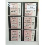 1966 England World Cup Final Tickets: All 6 England matches in the harder to obtain pink colour in