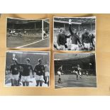 1966 World Cup Football Press Photos: 10 x 8 photos, black and white with press stamps to rear and