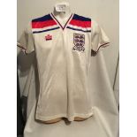 Tony Cottee Youth England Match Worn Football Shirt: Admiral White short sleeve with number 10 to