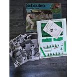 Cricket Memorabilia: A Subbuteo Club Edition with unchecked contents together with around 20 press