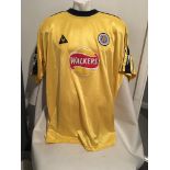 Tony Cottee Leicester City 2000/2001 Yellow Match Worn Football Shirt: Le Coq number 27 with