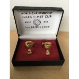 1966 Rare Jules Rimet Cup Football Cufflinks: Very nice trophie’s in original box which states World