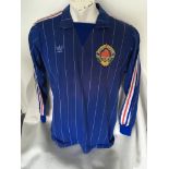 Yugoslavia U21 Match Worn Football Shirt: Swapped with England International player Tony Cottee.