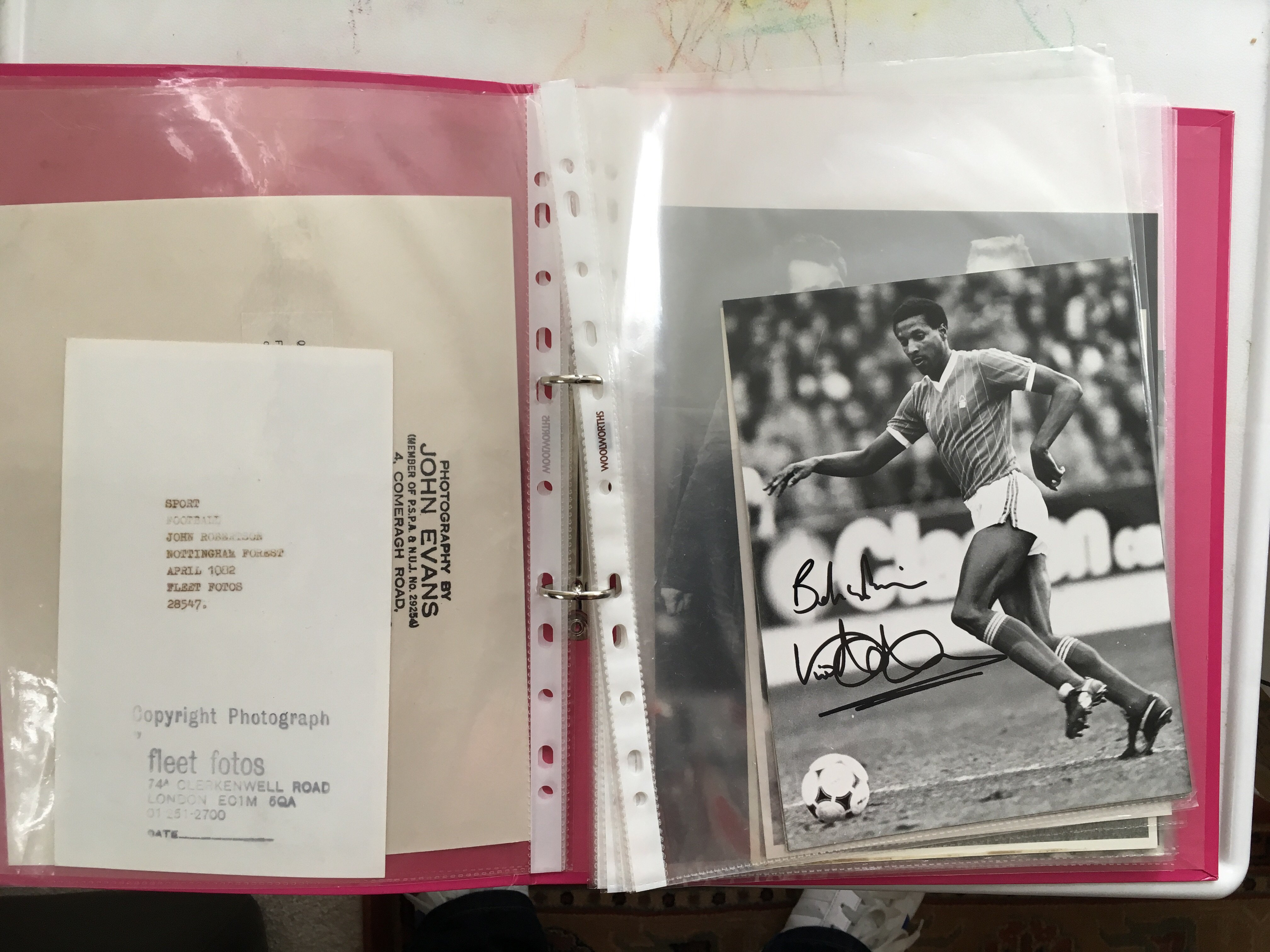 Nottingham Forest Signed Football Press Photos: Black and white from the early 80s including - Image 2 of 2