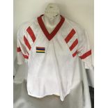 Mauritius Match Worn Football Shirt: Swapped with Everton player Tony Cottee whilst touring in 1993.