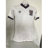 Tony Cottee England U21 White Football Shirt: Short sleeve Umbro with word Intermediate sewn