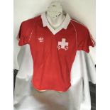 Switzerland Youth Match Worn Football Shirt: Swapped with England International player Tony