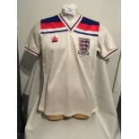 Tony Cottee Youth England Match Worn Football Shirt: Admiral white short sleeve with number 10 to