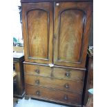 An Early Victorian Mahogany linen press (no interi