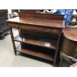 A Walnut Edwardian buffet with a rectangular top r