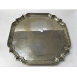 A silver tray of rectangular shape. Weight approx