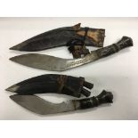 Two Kukhri knives.