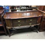 An Edwardian inlaid Mahogany sideboard with a rais