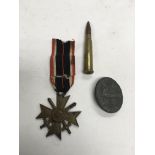 A WW2 German lapel badge, German 1939 Star and a b