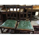 A pair of oak Waring & Gillow Oak dining chairs wi