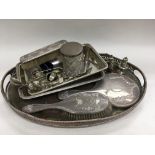 A collection of silver and silver plated items inc